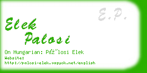 elek palosi business card